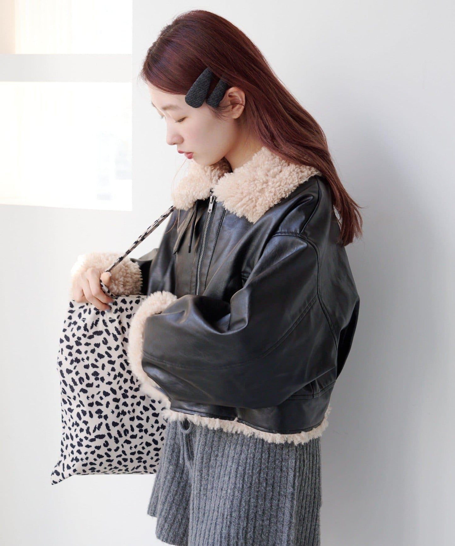 【fiw.】花呢髮夾套裝