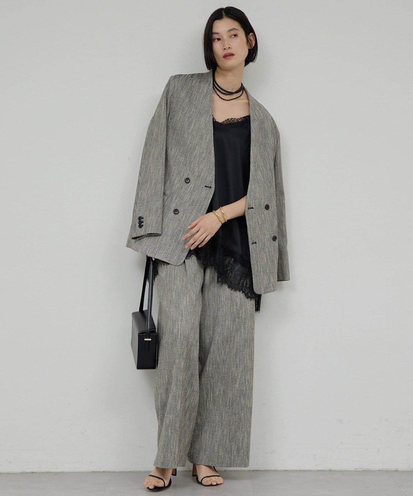 【近日開始】無領粗花呢夾克