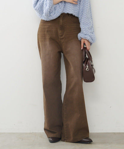 【2尺碼可選/適合身材嬌小】直筒後腰帶長褲