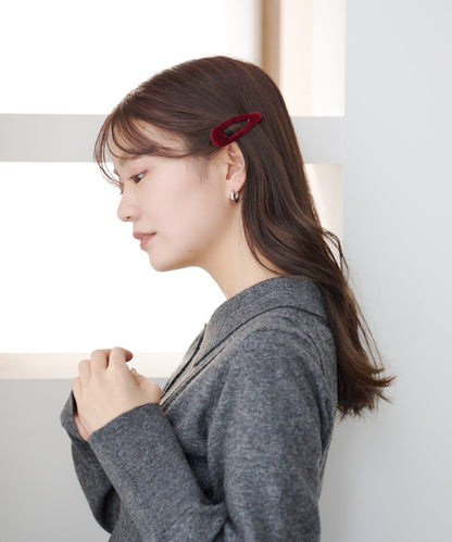 【fiw.】天鵝絨一字夾套裝