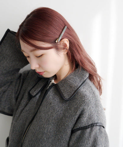 【fiw.】格子髮夾&天鵝絨髮夾套裝