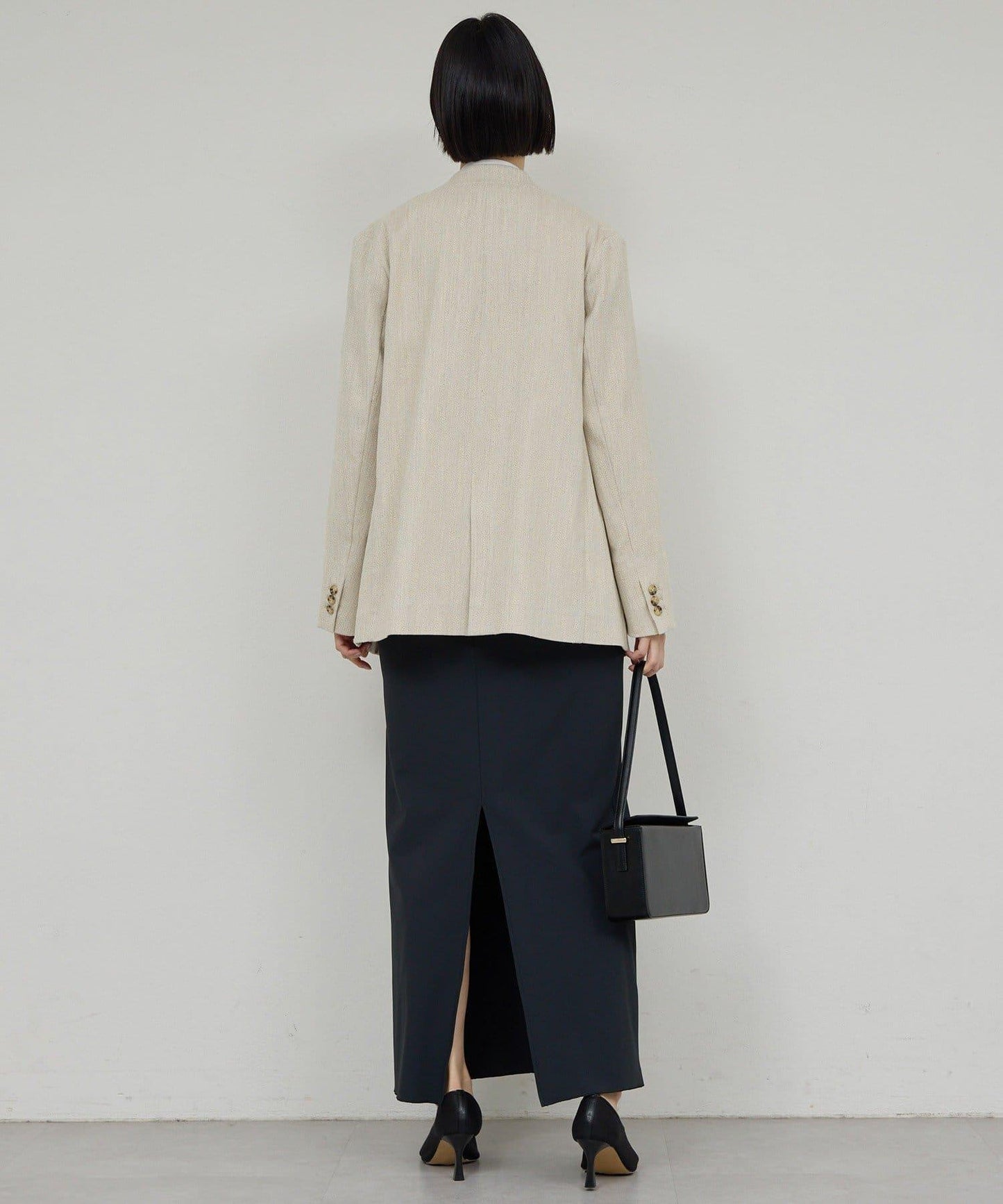 【近日開始】無領粗花呢夾克