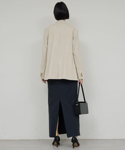 【近日開始】無領粗花呢夾克