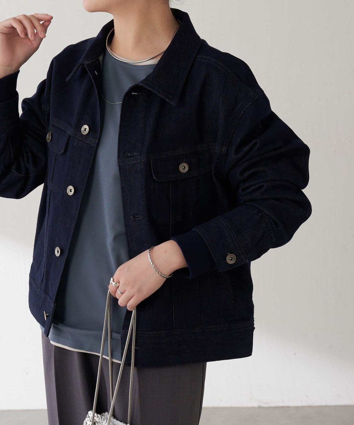 【2尺碼可選】Q.anos 彈力羅紋夾克