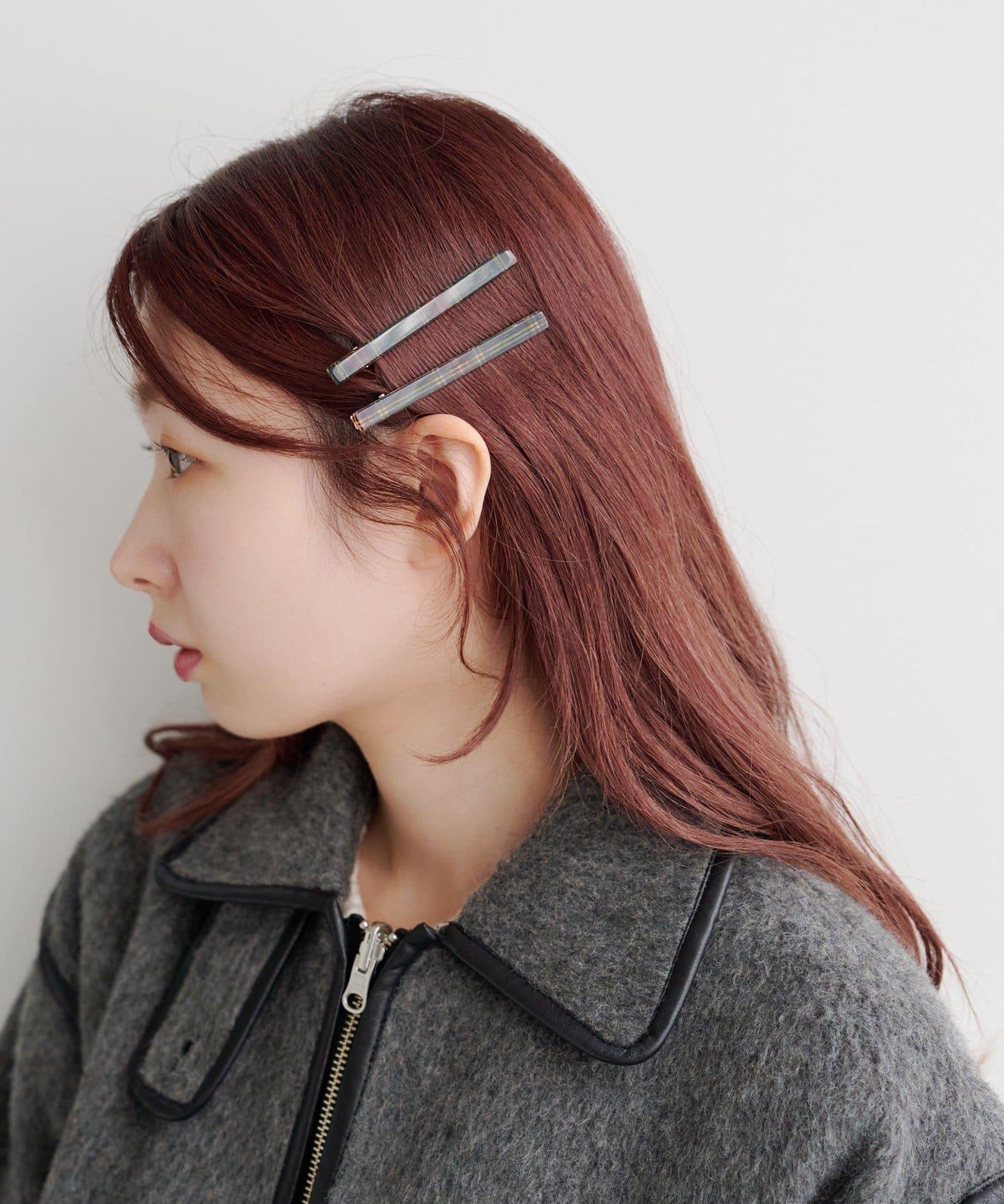 【fiw.】格子髮夾&天鵝絨髮夾套裝