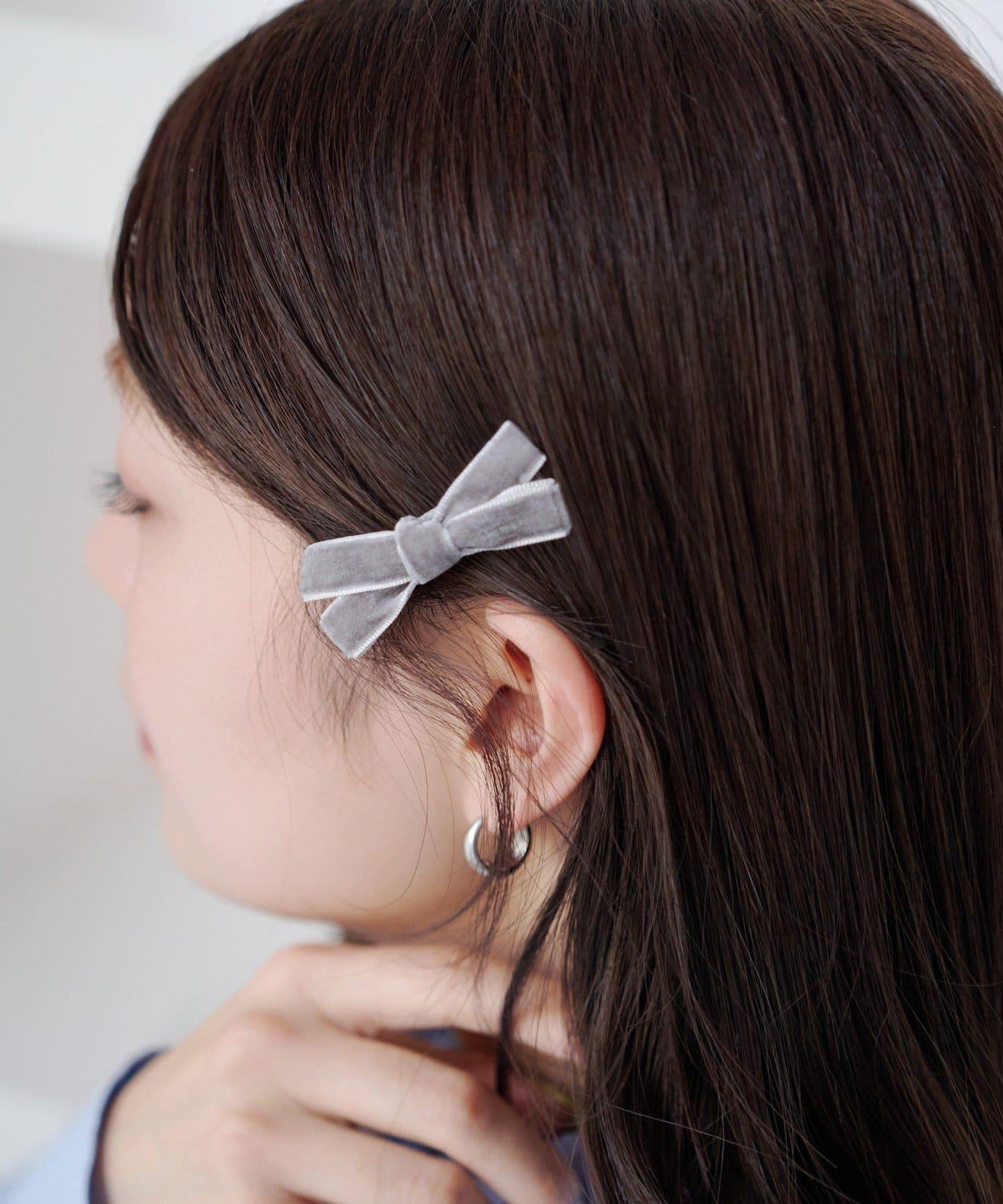 【fiw.】格子髮夾&天鵝絨髮夾套裝