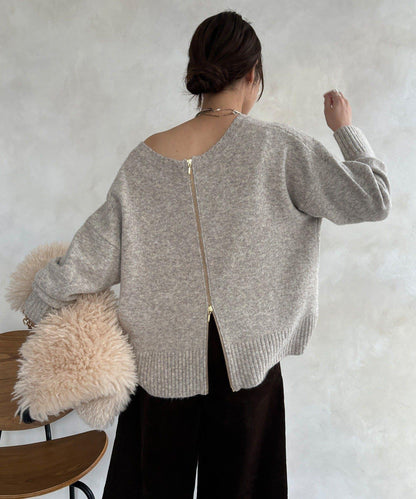 標誌拉鍊兩穿套頭衫