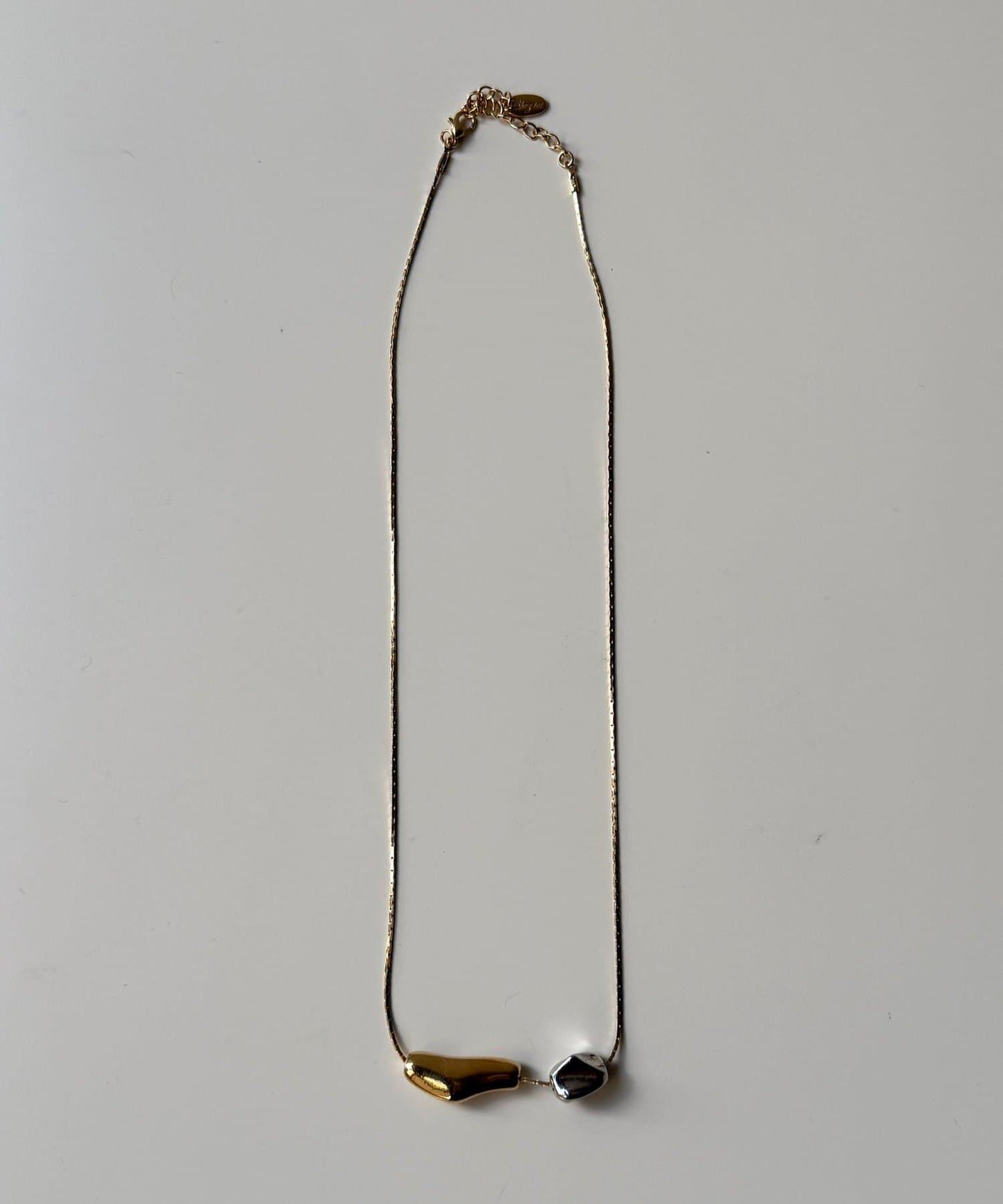 不規則立體大小拼接吊墜項鍊