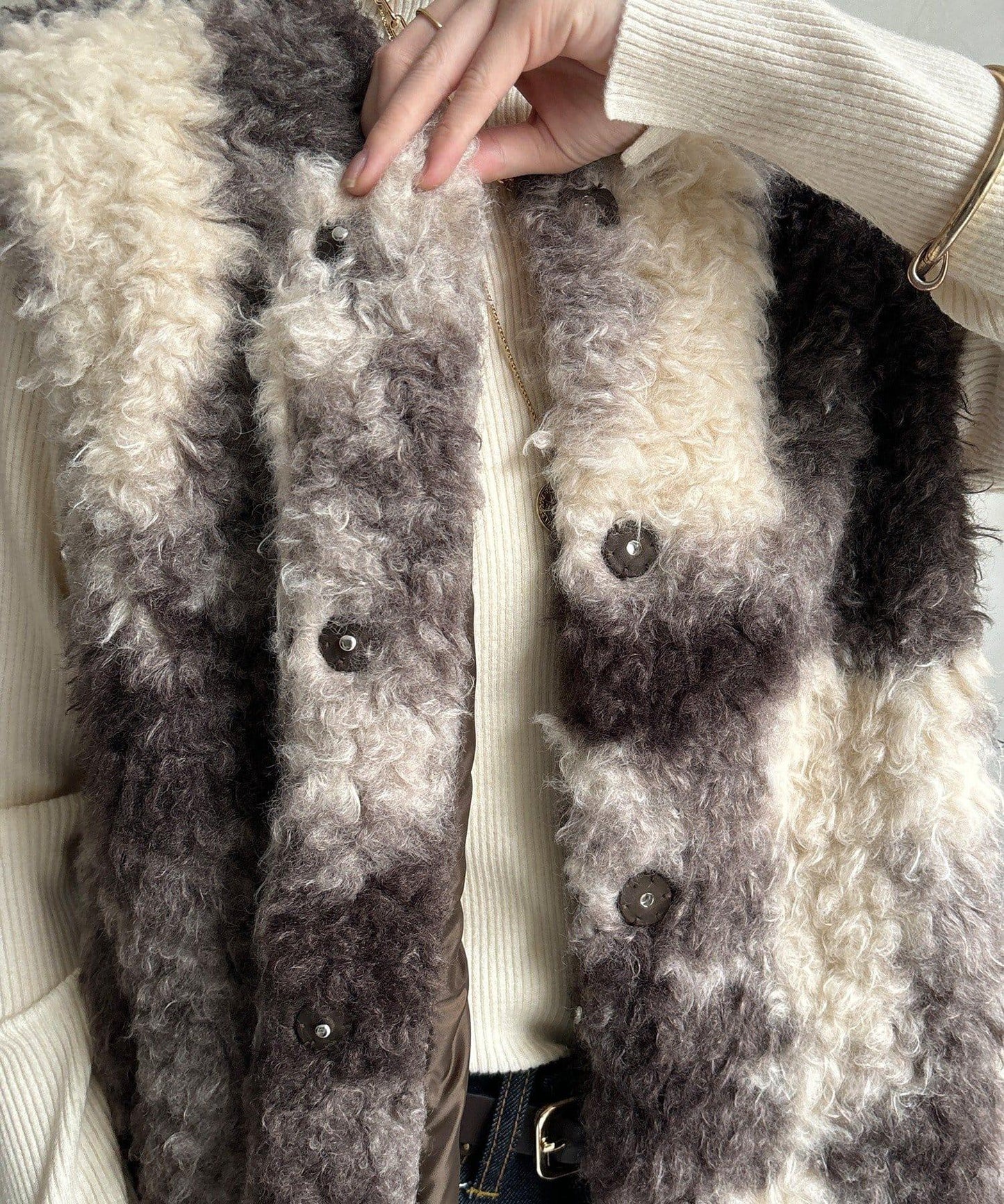 貴賓犬仿皮草漸變馬甲