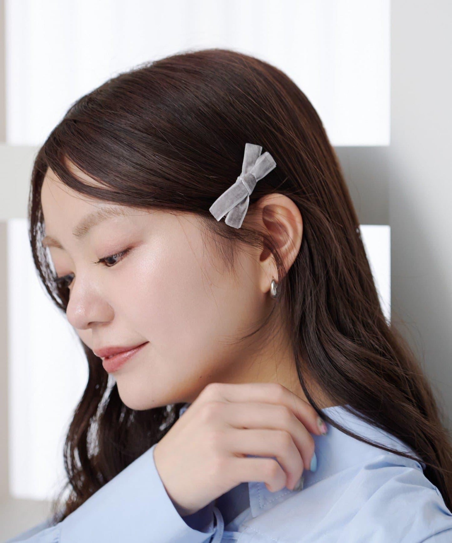 【fiw.】格子髮夾&天鵝絨髮夾套裝