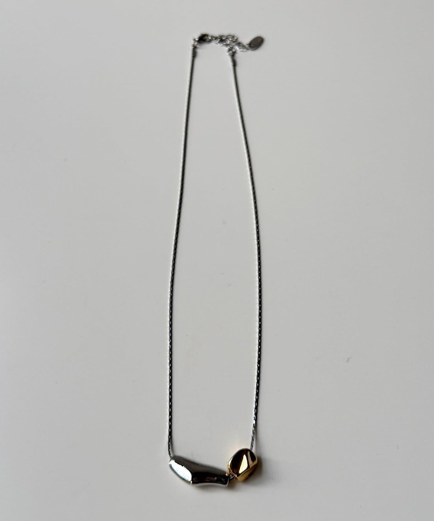 不規則立體大小拼接吊墜項鍊