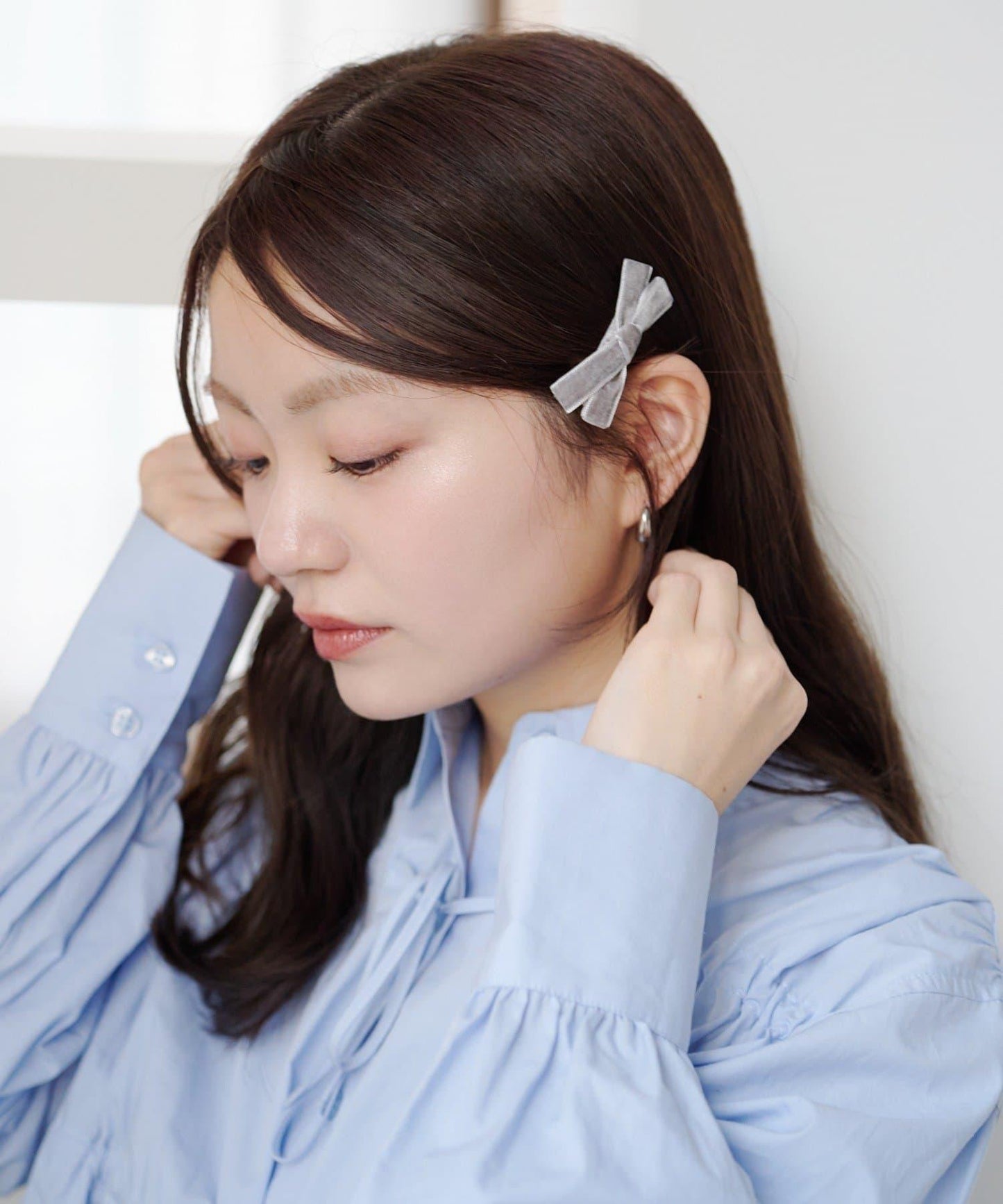 【fiw.】格子髮夾&天鵝絨髮夾套裝