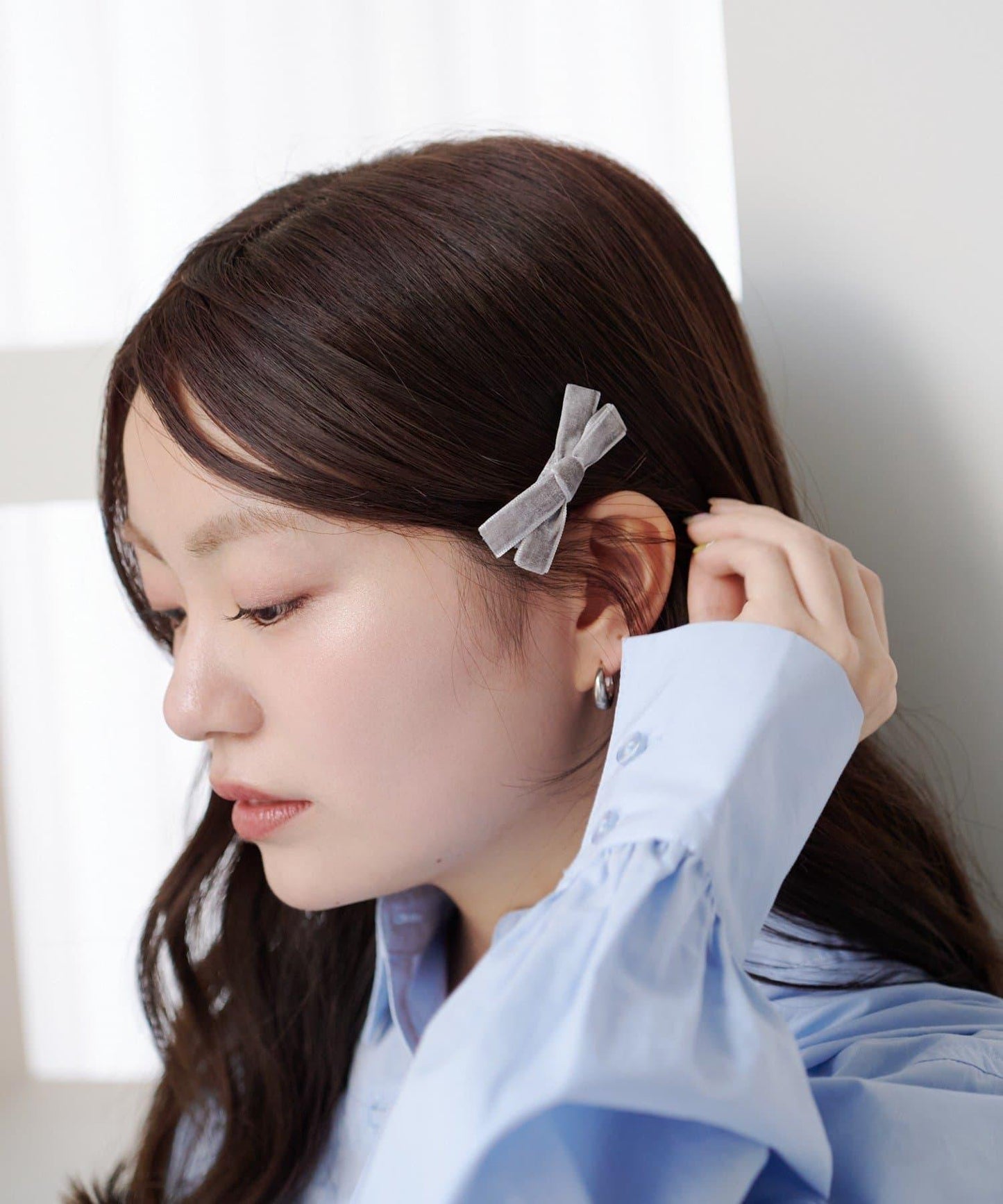 【fiw.】格子髮夾&天鵝絨髮夾套裝