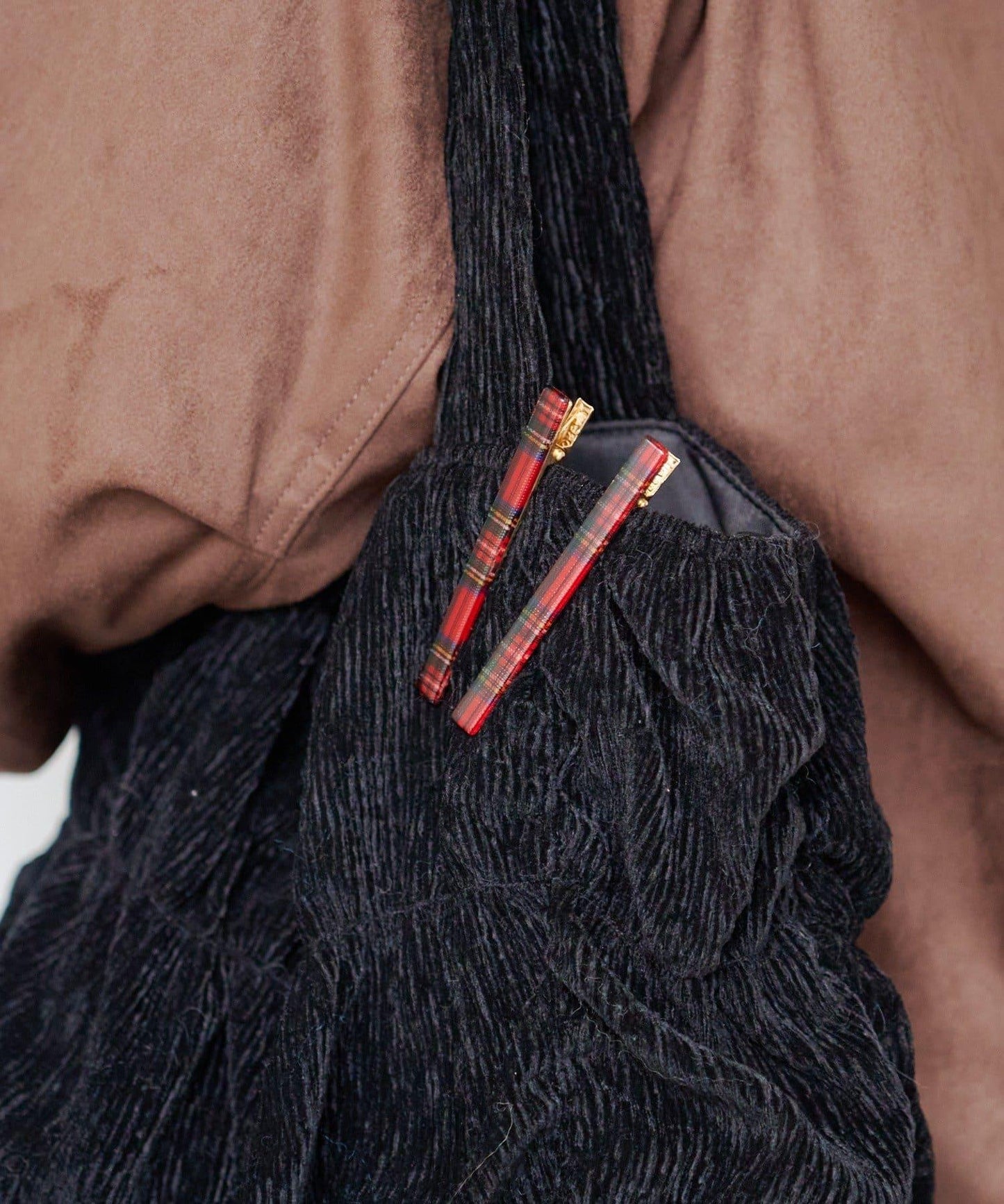 【fiw.】格子髮夾&天鵝絨髮夾套裝