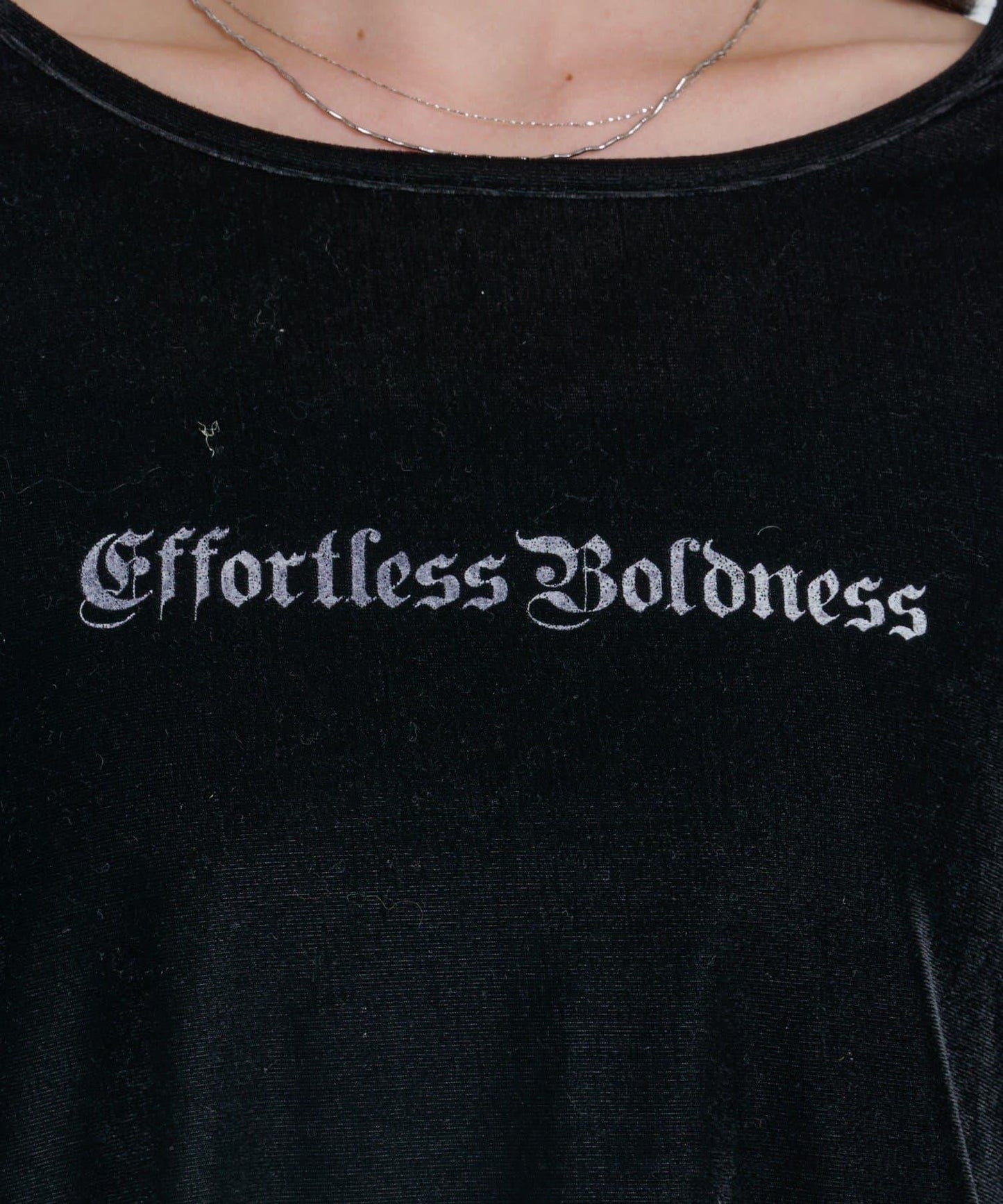 徽標荷葉邊天鵝絨上衣