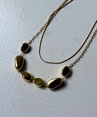 雙層大小圓潤項鍊