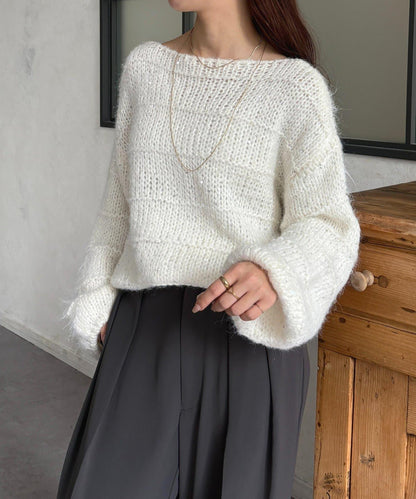 亮片混合低密度針織衫