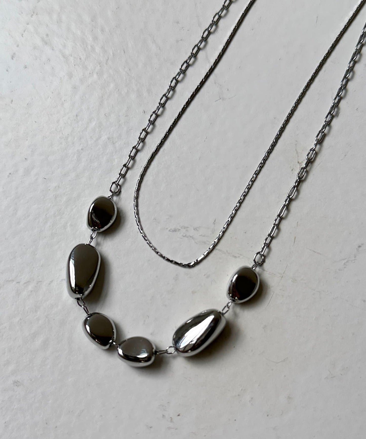 雙層大小圓潤項鍊