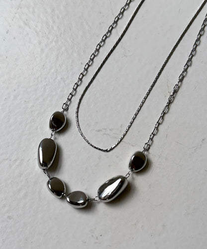 雙層大小圓潤項鍊