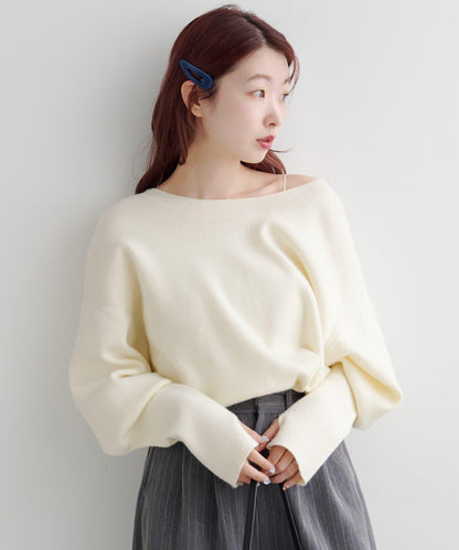 【4色可選/兩用】混色長款羅紋針織衫