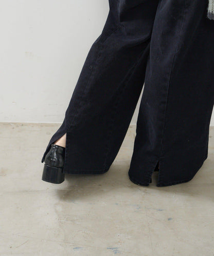 【2尺碼可選/適合身材嬌小】直筒後腰帶長褲