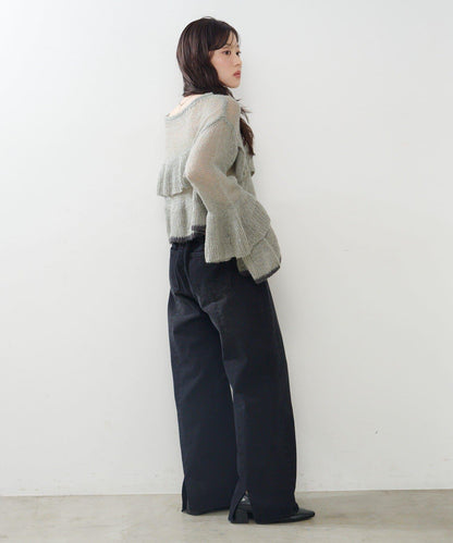 【2尺碼可選/適合身材嬌小】直筒後腰帶長褲