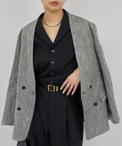 【近日開始】無領粗花呢夾克