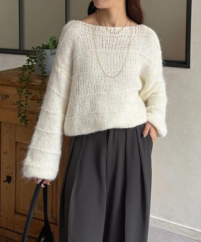 亮片混合低密度針織衫