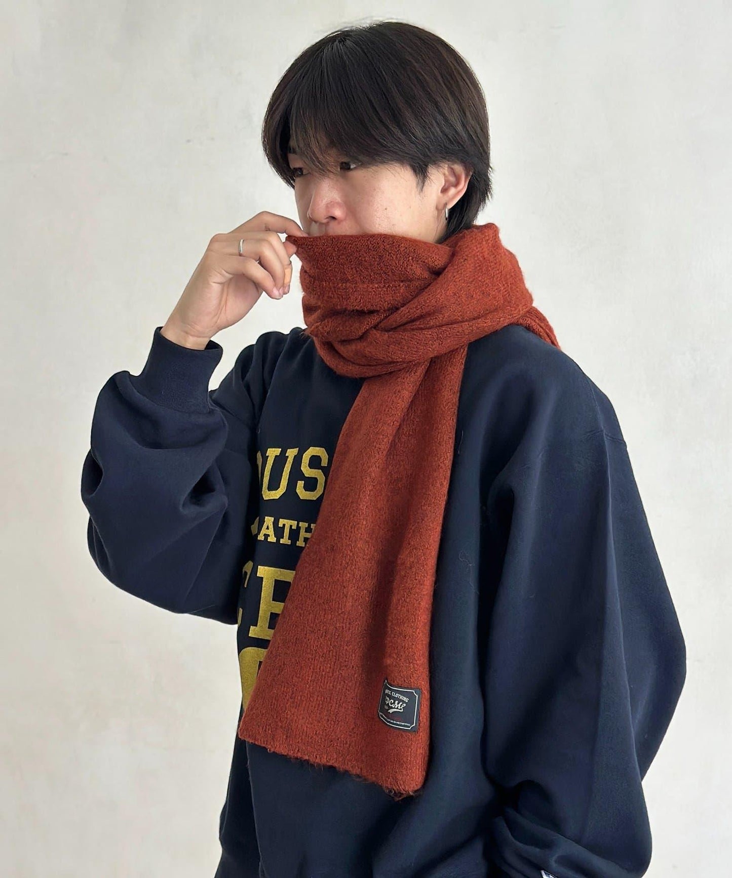 MIX紗仿馬海毛圍巾