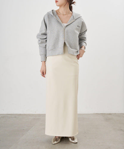 皮革長款半身裙