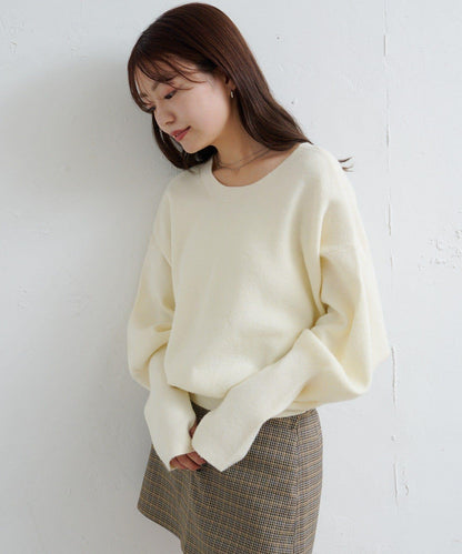 【4色可選/兩用】混色長款羅紋針織衫