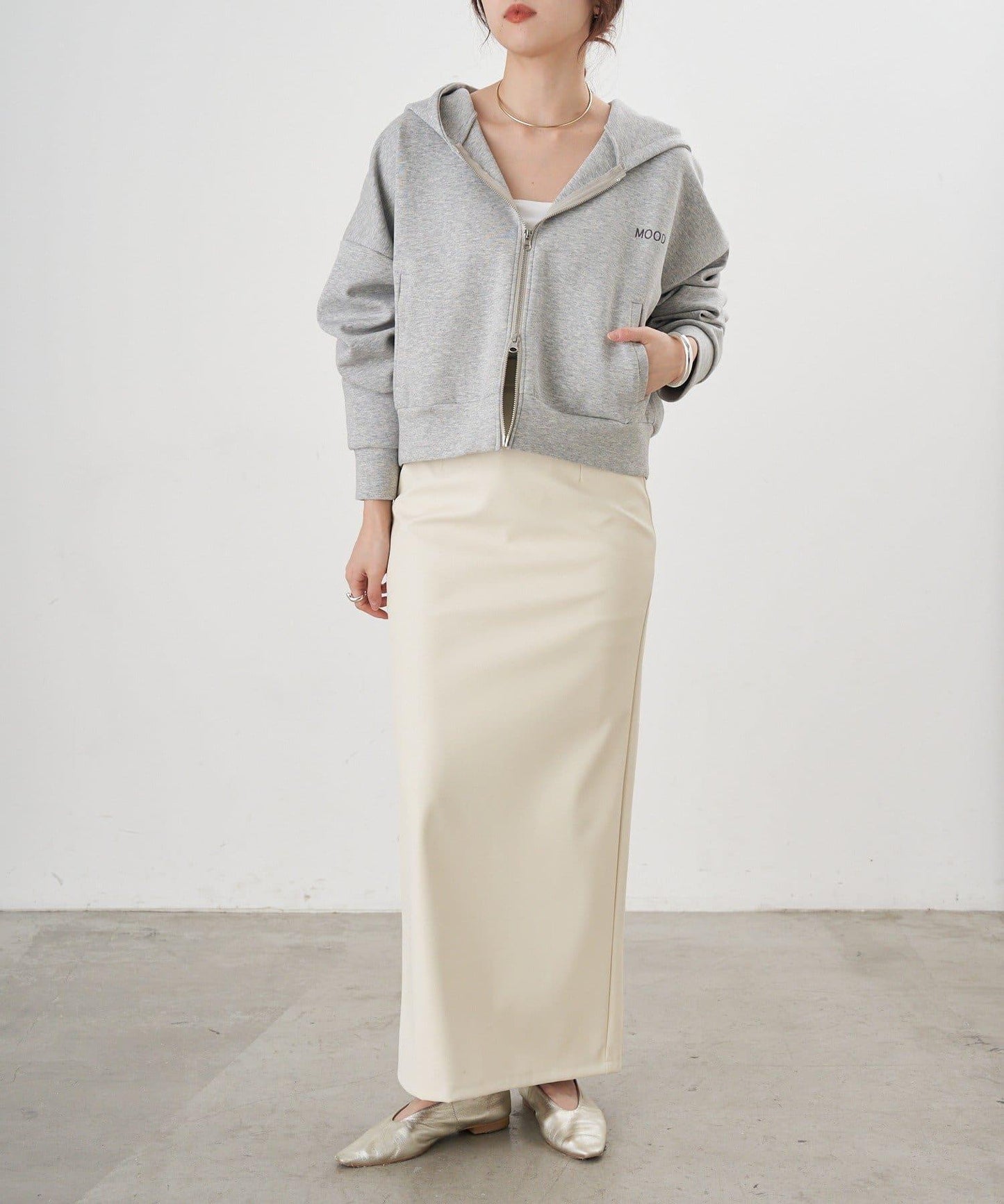 雙拉鍊連帽衛衣