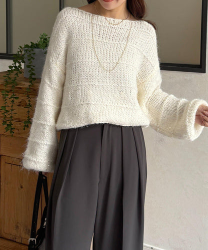 亮片混合低密度針織衫