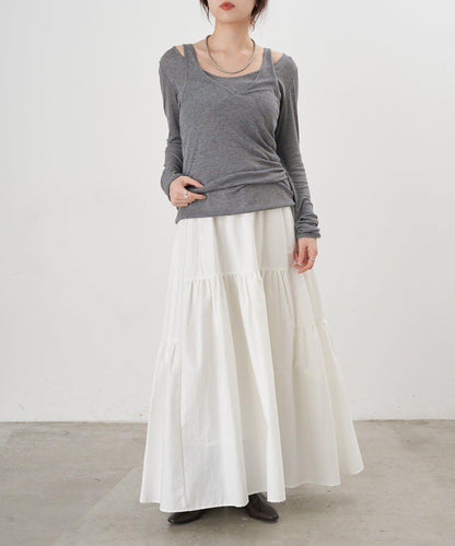 吊帶背心疊穿長袖T恤