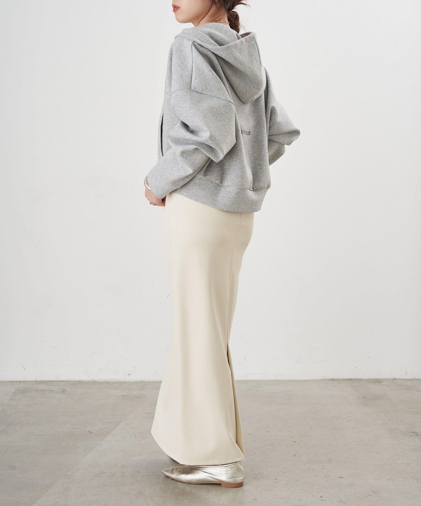 皮革長款半身裙