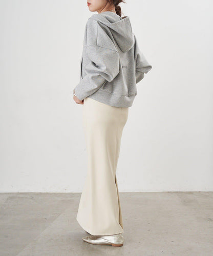 皮革長款半身裙