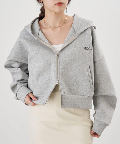 雙拉鍊連帽衛衣