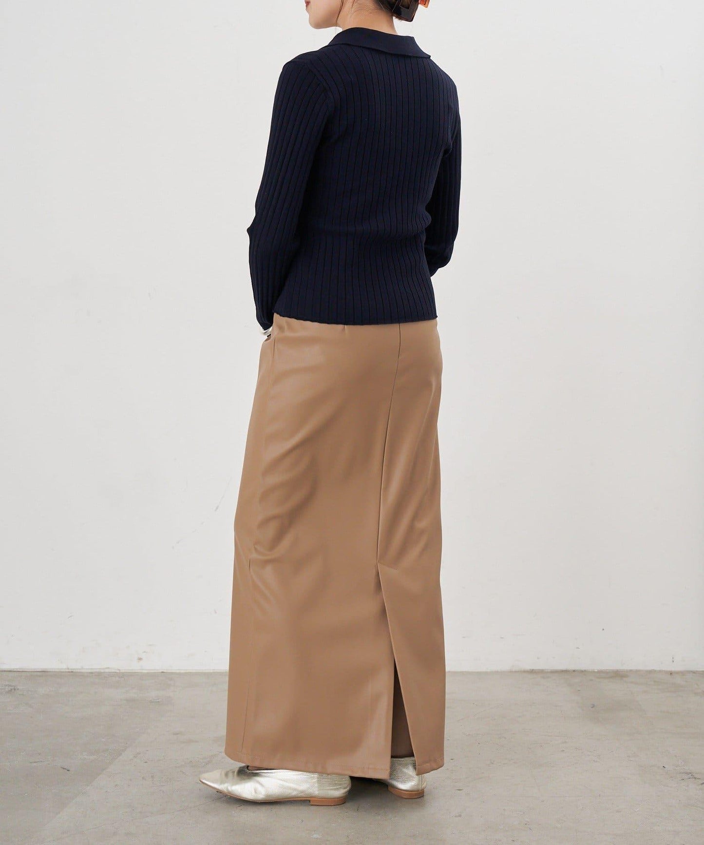 半拉鍊羅紋針織衫