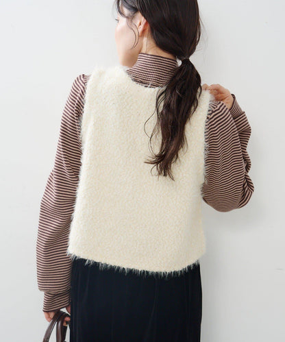 【純色&條紋】高領羅紋針織衫