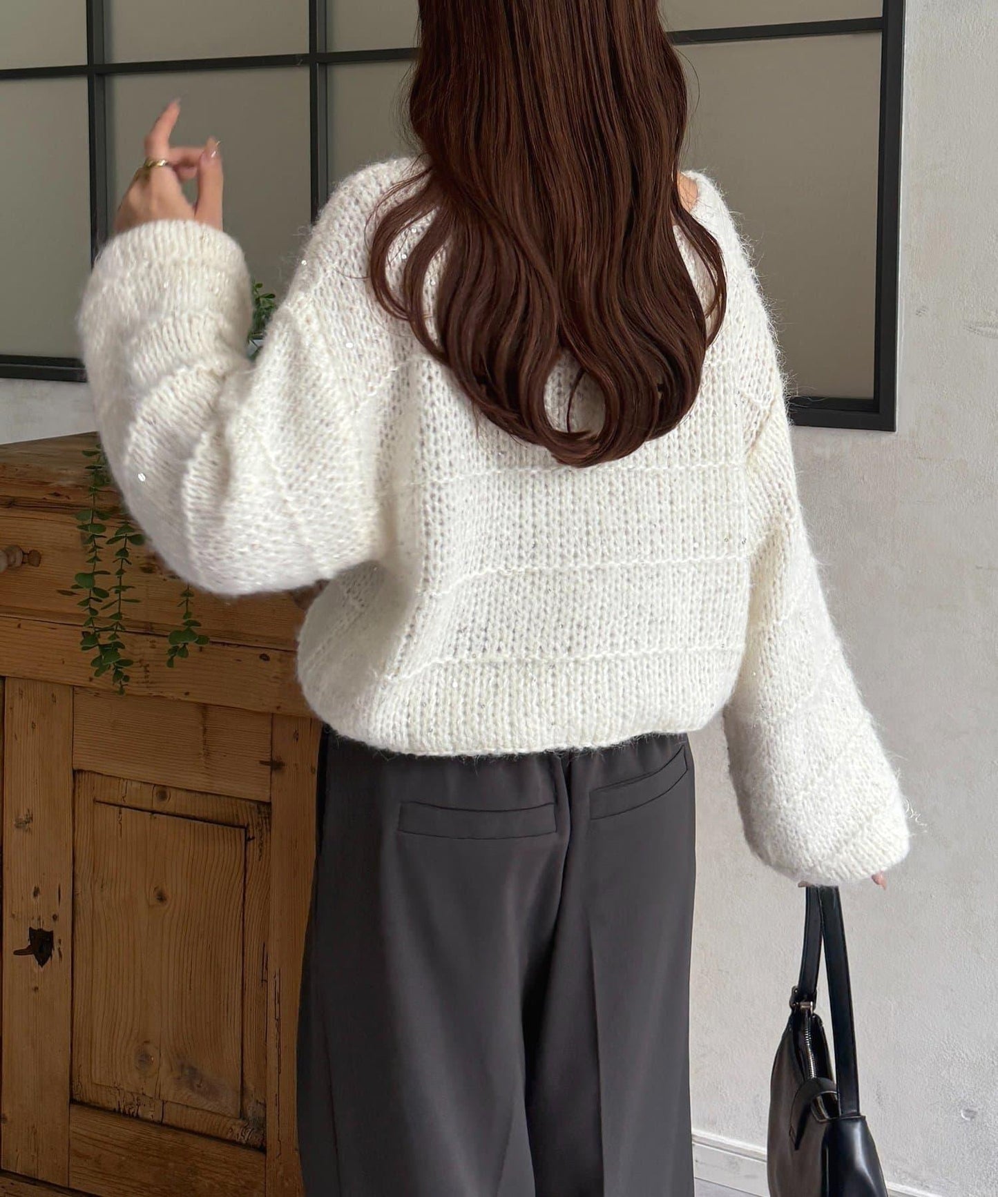 亮片混合低密度針織衫