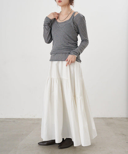 吊帶背心疊穿長袖T恤