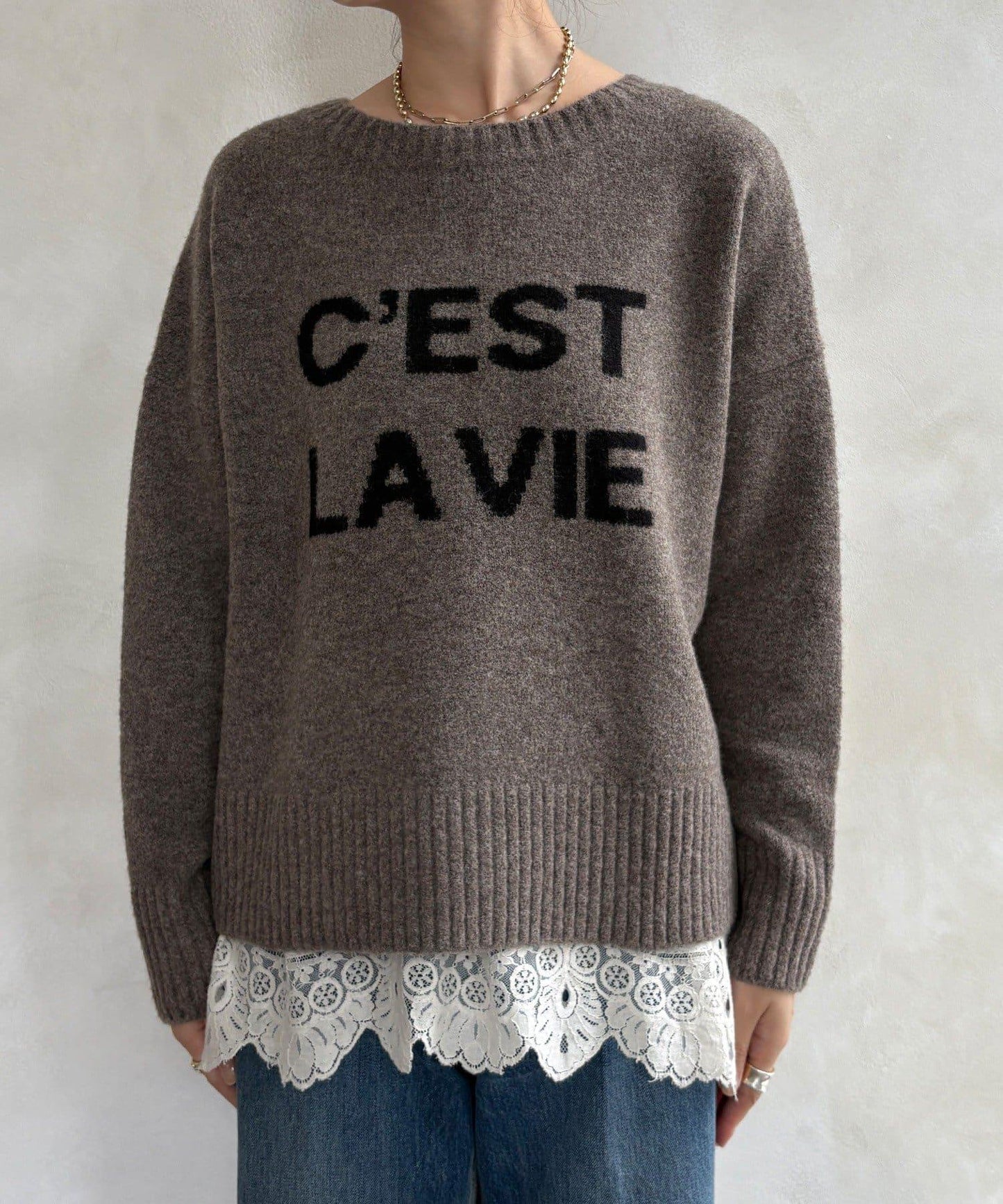 標誌拉鍊兩穿套頭衫