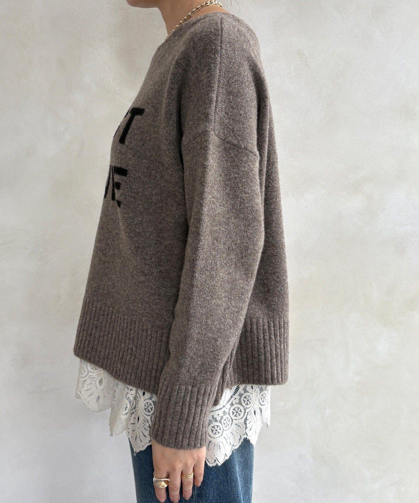 標誌拉鍊兩穿套頭衫