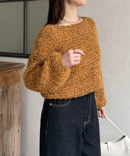 亮片混合低密度針織衫