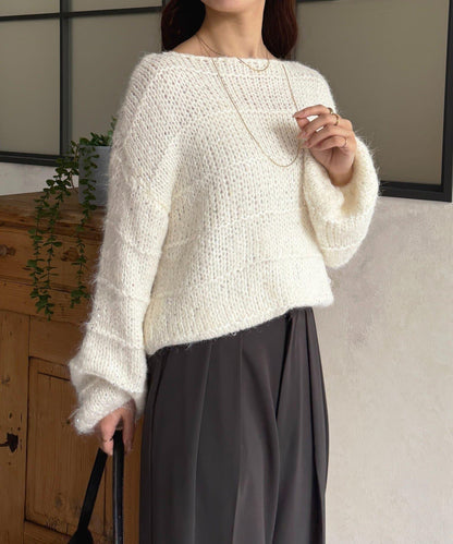 亮片混合低密度針織衫