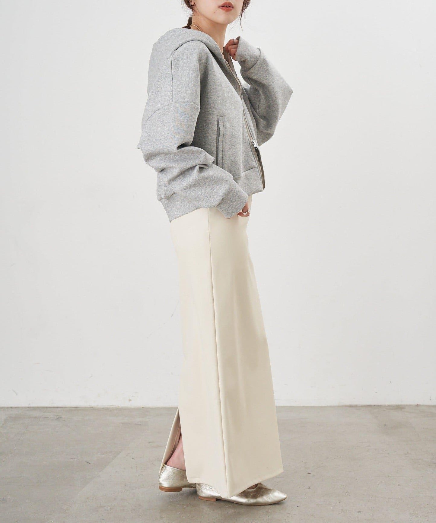 皮革長款半身裙