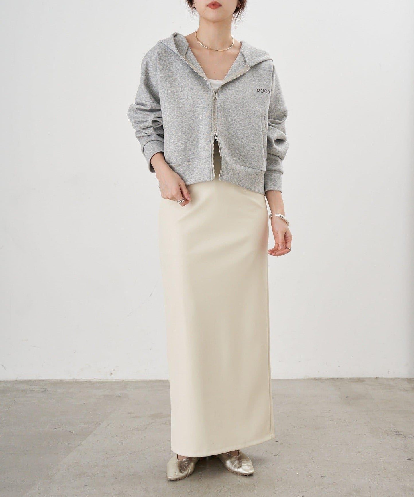 雙拉鍊連帽衛衣