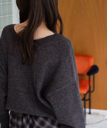 【4色可選/兩用】混色長款羅紋針織衫