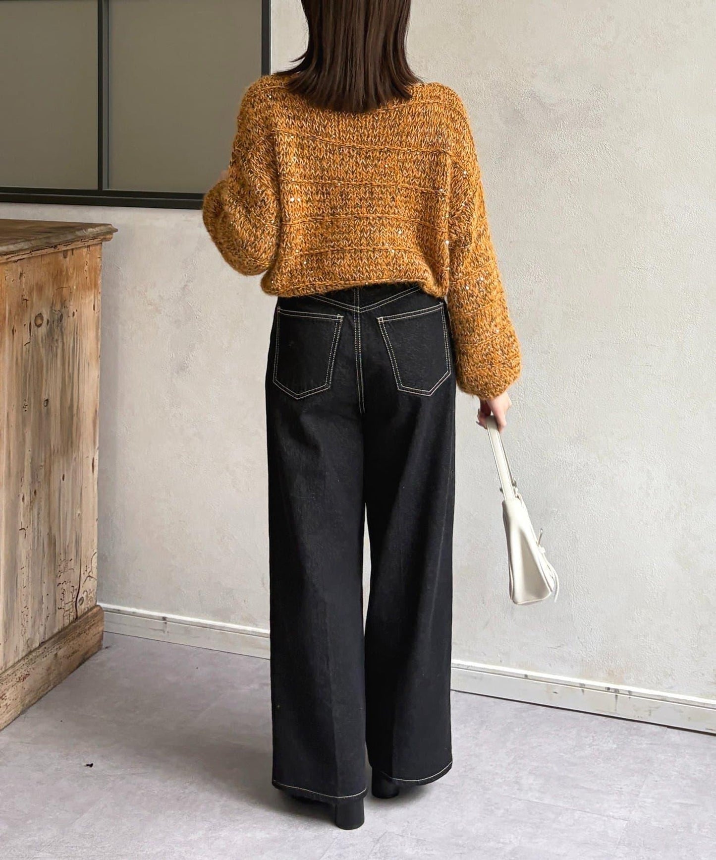 亮片混合低密度針織衫