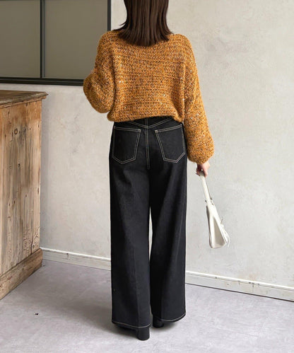 亮片混合低密度針織衫